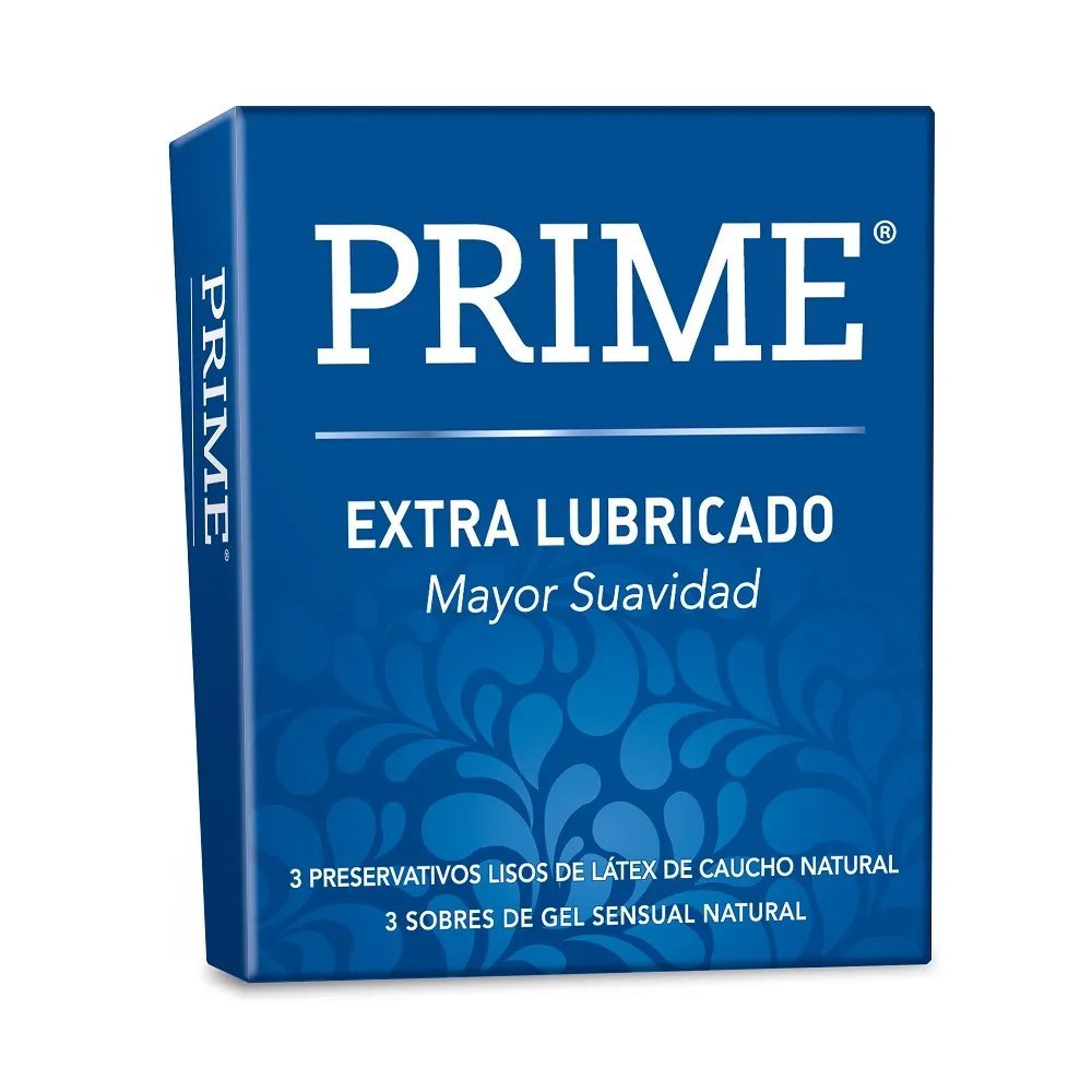 PRIME LUBRICADO AZUL X3