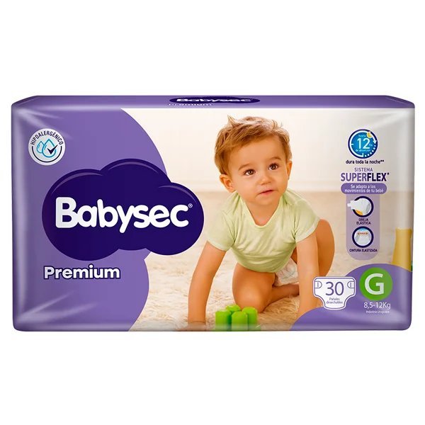 BABYSEC PAÑAL PREMIUM HIPER GDE 30