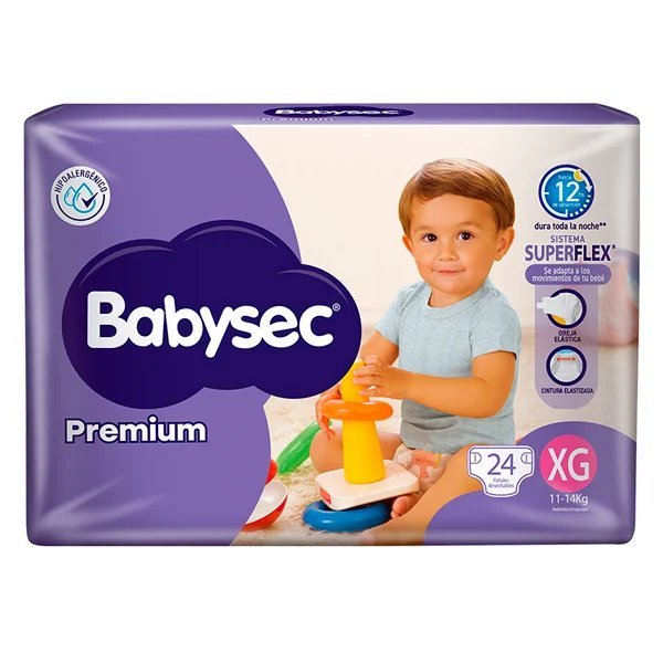 BABYSEC PAÑAL PREMIUM HIPER XG 24