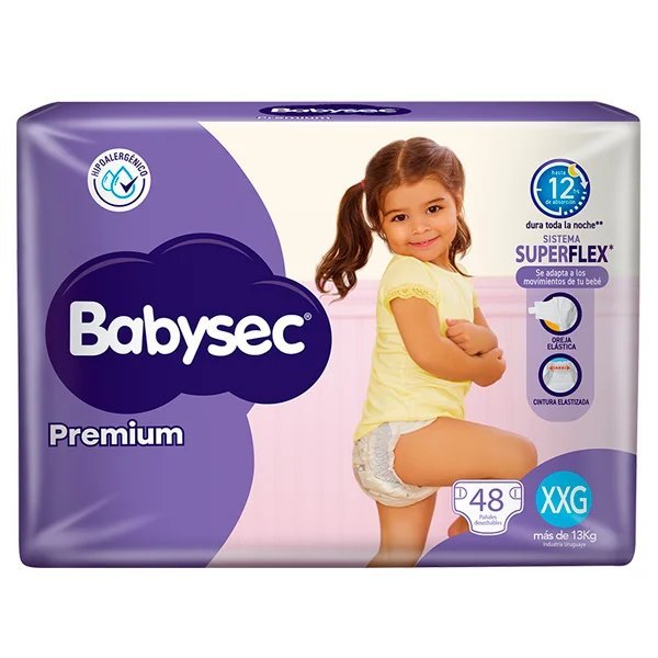 BABYSEC PAÑAL PREMIUM JUMBO XXG 48