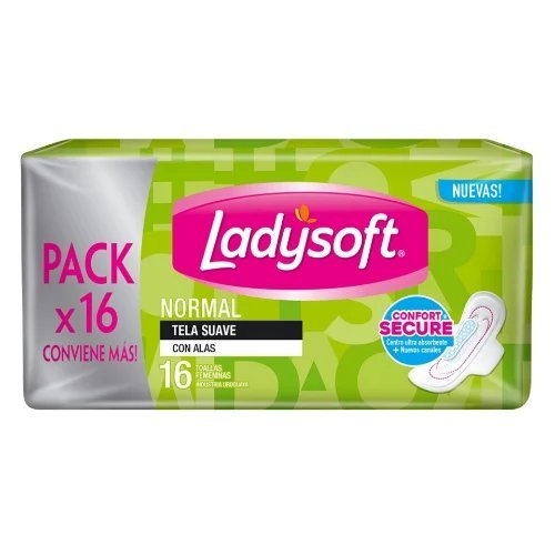 LADYSOFT TOALLA NORMAL T/SUAVE 16 UND
