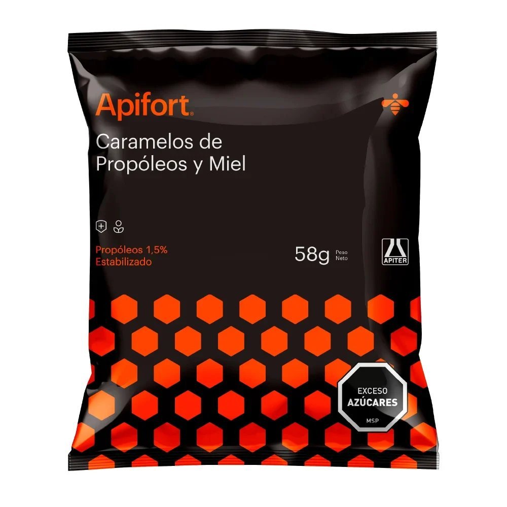 APIFORT CARAMELOS PROPOLEO Y MIEL BOLSA 8 U