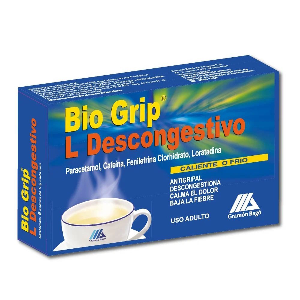 BIO GRIP L DESCONG/SOLUB/5 SOB