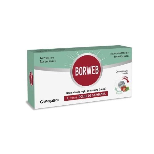 BORWEB ODT FRESA MENTOL 8 COMP