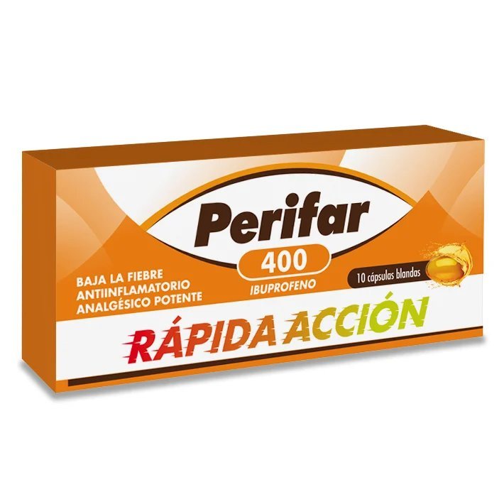 PERIFAR 400 MG 10 CAPS BLAND