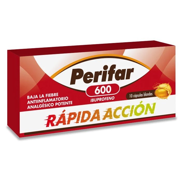 PERIFAR 600 MG 10 CAPS BLAND