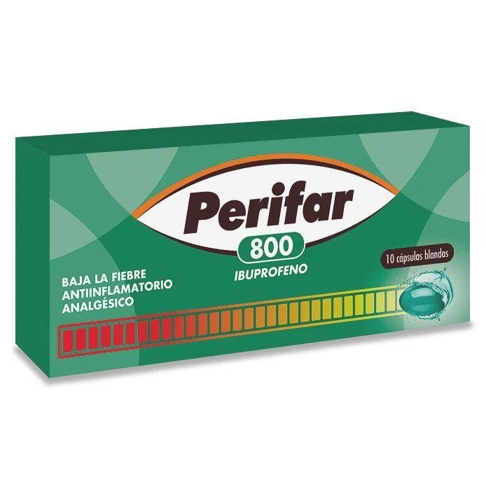 PERIFAR 800 MG 10 CAPS BLAND