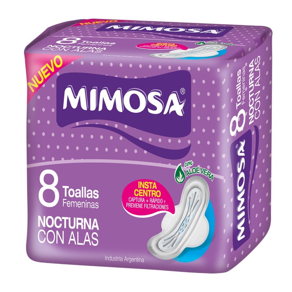 MIMOSA TOALLA NOCTURNA C/ALAS 8