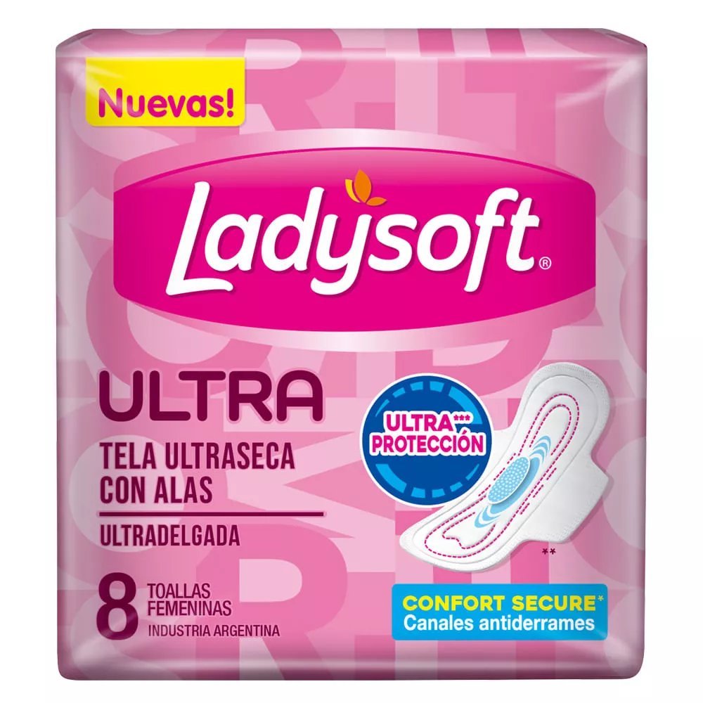 LADYSOFT TOALLA U/DELGADA T/SECA 8