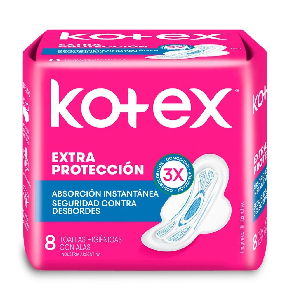 KOTEX TOALLA NORMAL C/ALAS   8 U