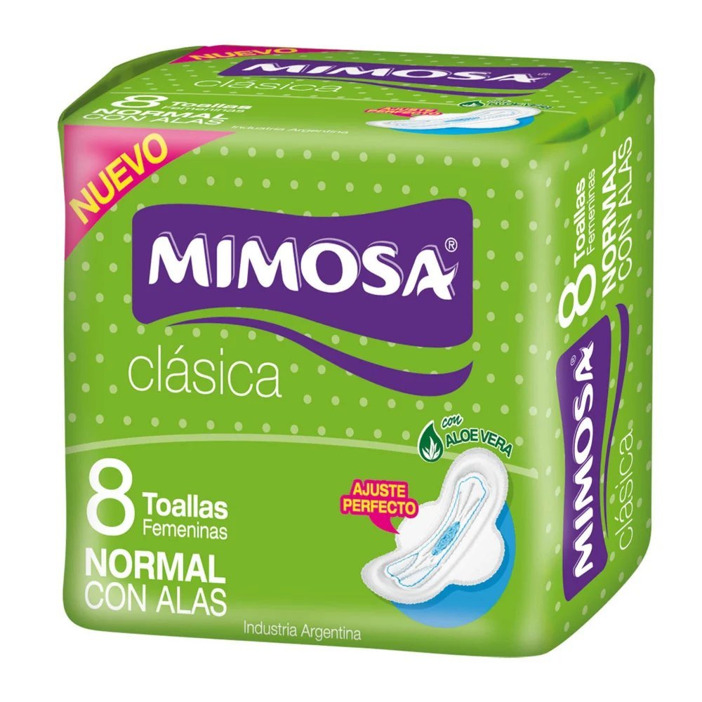 MIMOSA TOALLA NORMAL C/ALAS 8