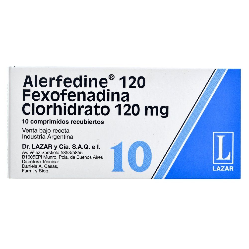 ALERFEDINE 120 MG 10 COMP