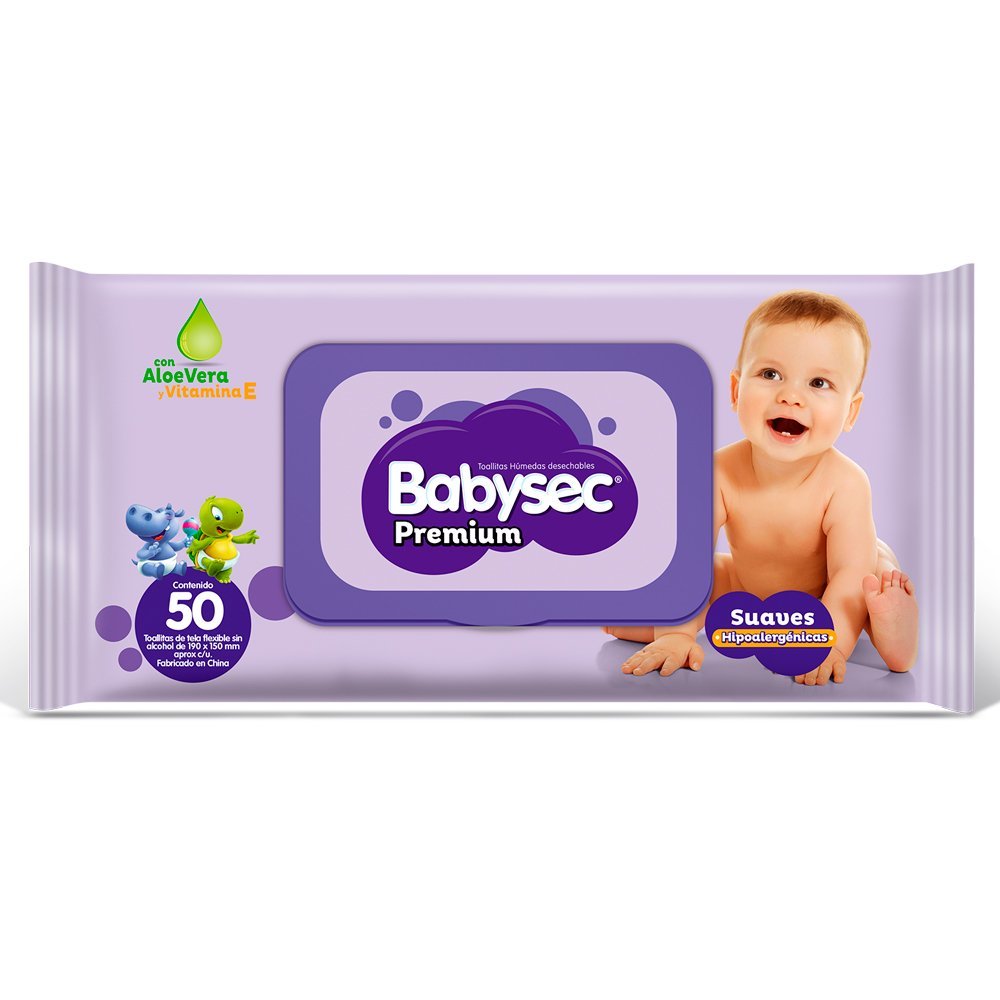 BABYSEC TOALLA HUMEDA PREMIUM   50 UND