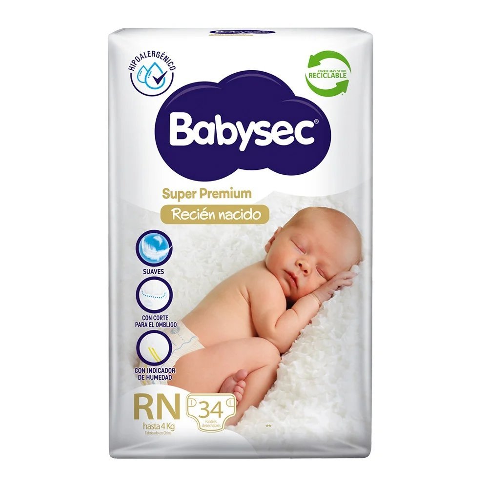 BABYSEC PAÑAL RECIEN NACIDO 34